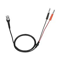 Vista 8 de Paquete de 2 cables coaxiales de 50 cables BNC macho a conector de enchufe banana Cables de sonda de prueba para generadores de osciloscopios
