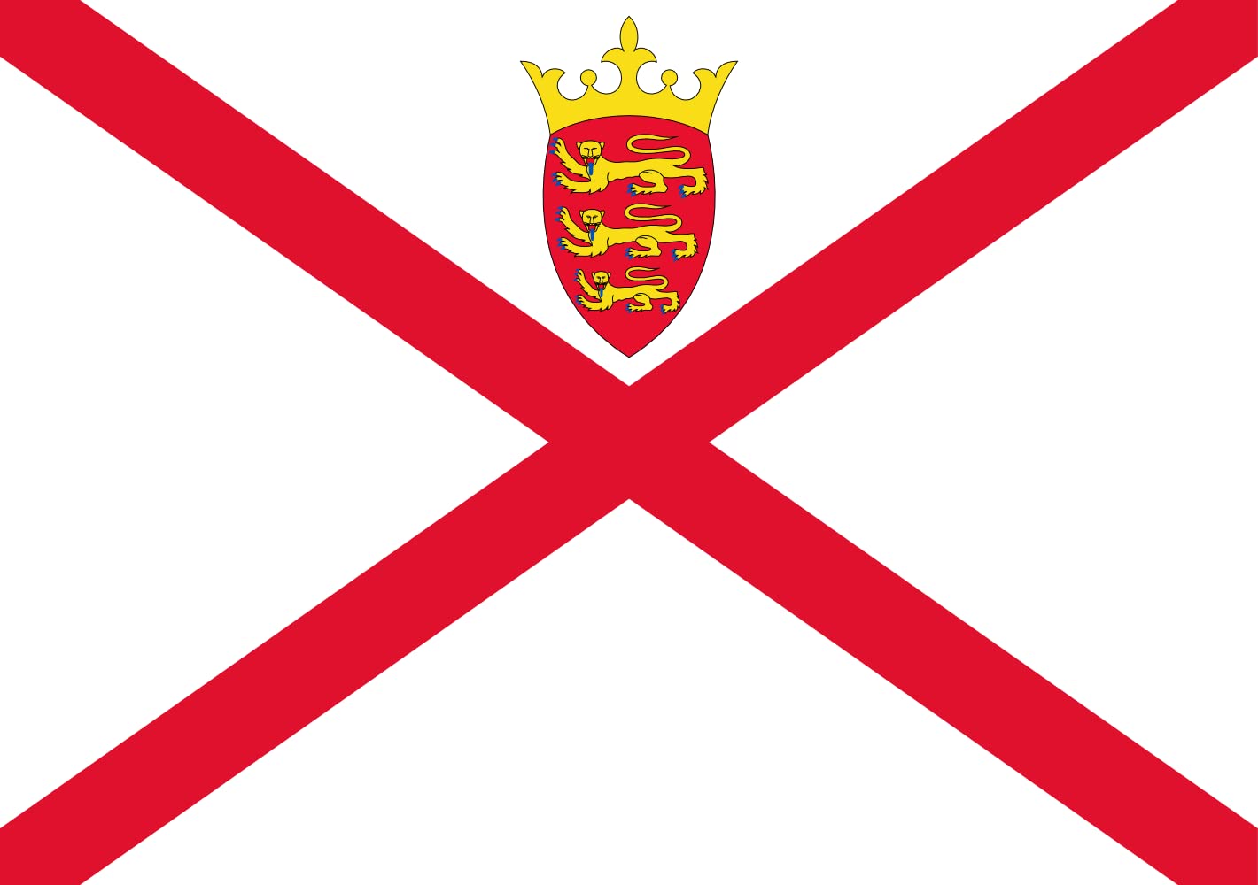 Drapeau Small Jersey de 70x100cm en tissu fluide paysage de 0.7m²