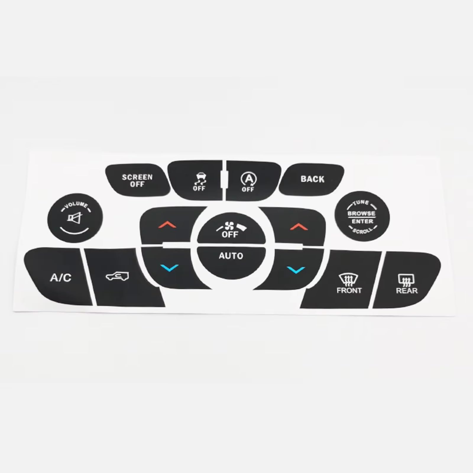 Car Switch Cover Compatible with Jeep for Cherokee 1pcs Car AC Button Stickers Air Conditioning Buttons Repair Stickers
