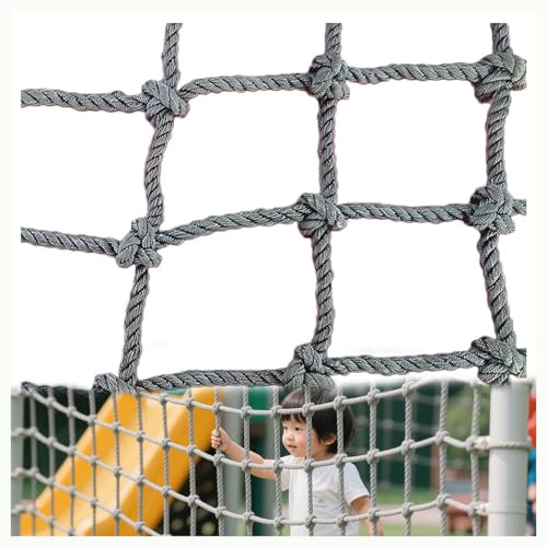 Generico Rete di Sicurezza per Bambini per Parco Giochi - Rete da Arrampicata 100x100 cm, Rete Protettiva Spessa 6 mm per Uso Interno/Esterno, Ideale per Scale di Corda e attività di Arrampicata