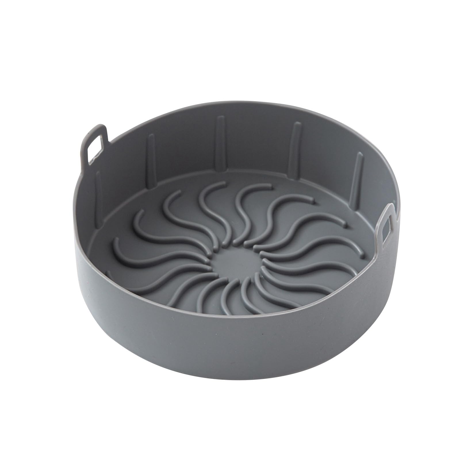 Silicone Air Fryer Liners Non-Stick Reusable Air Fryer Basket Liners with Handles Food Grade Silicone Baking Tray for