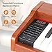 RUICAIKUN Keyboard Piano,88 Key Full-Size Standard Semi Weighted Keys Electric Piano Keyboard with Triple Pedal,128 Rhythms 380 Tones,2x20w Speakers Digital Piano for Home (Nut-brown)