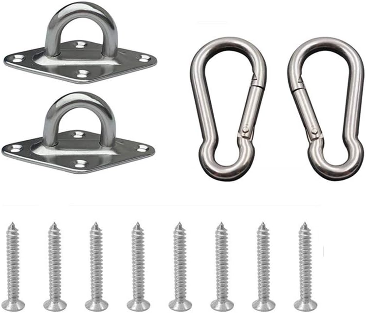 Caromy Ceiling Hooks Hammock Hanging kit Carabiners Yoga Swing Hooks Ceiling Wall Mount Anchor Bracket