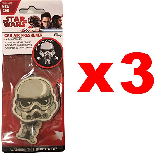 Image of Star Wars Stormtrooper Car Accessories - Stormtrooper Air Freshener Wiggler (3 Pack, Vanilla)