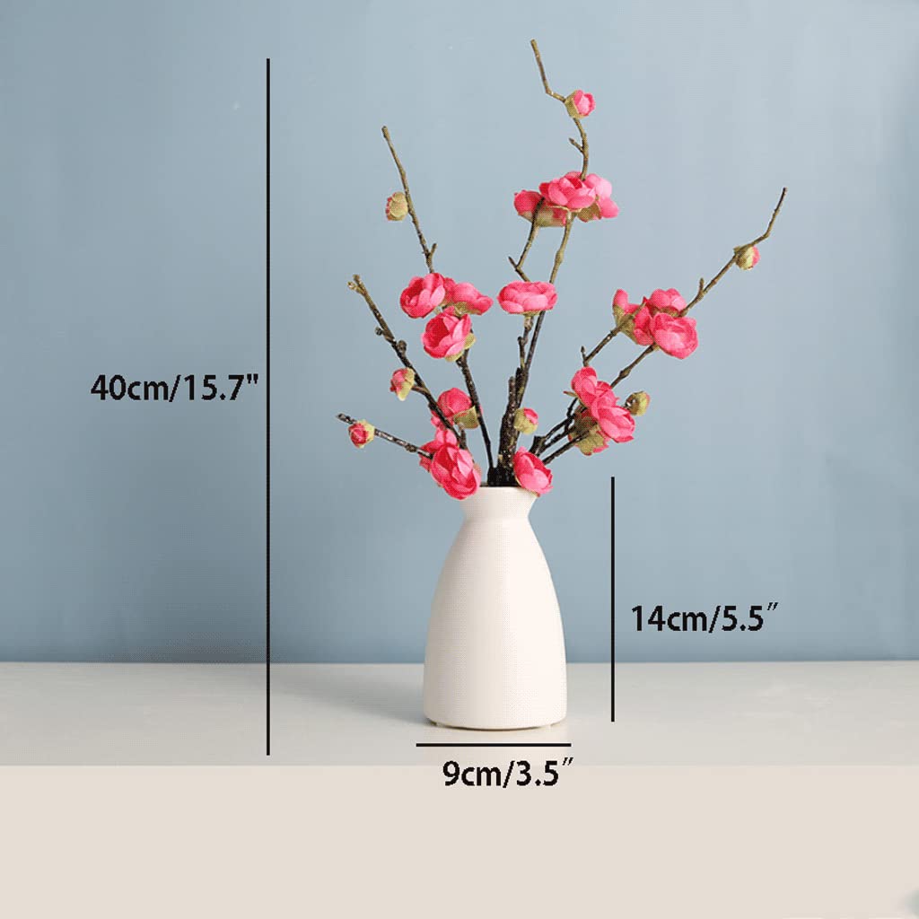 Sztuczne Kwiaty Do Dekoracji. Symulowany Kwiat W Ceramicznym Wazonie. Sztuczne Kwiaty. Sztuczne Rośliny. Dekoracje Stołu Na Imprezę. Sztuczne Kwiaty. Dekoracja,White Vase + D-B
