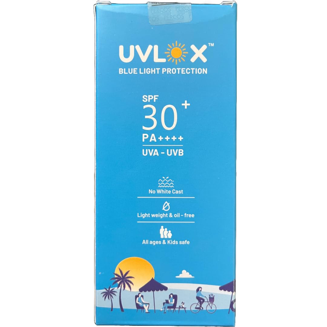 uvlock30日分×3 Uvlox Sunscreen SPF 30+ with Blue Light Protection 50g : Amazon.in