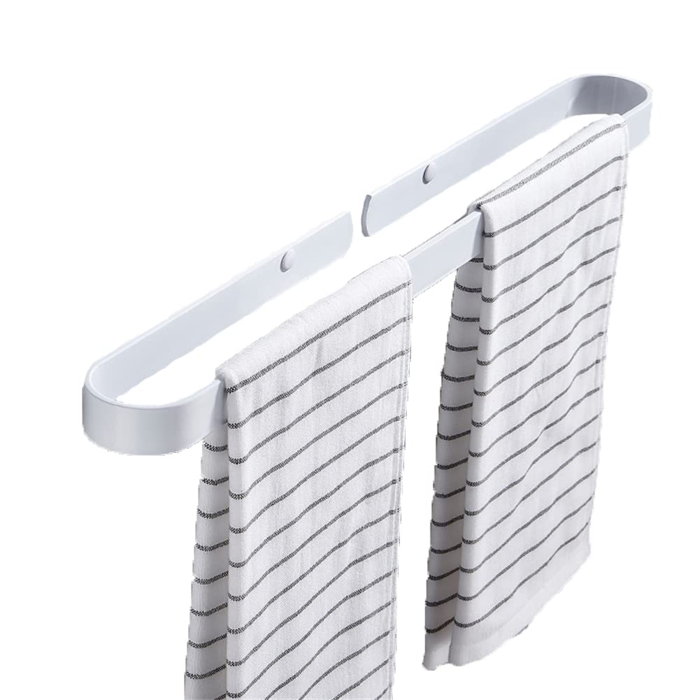 ZHDWM Towel Bar Space Aluminum Towel Rail 40 cm 15.7 in Screws Towel Shelves Wall Mounted Single Pole Drilling Mounting Strong Bearing Capacity for Bathroom Kitchen Balcony Hotel