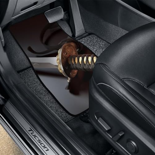 Tapis de sol voiture samouraï antidérapants avec impression textile haute définition 4 pièces - 6