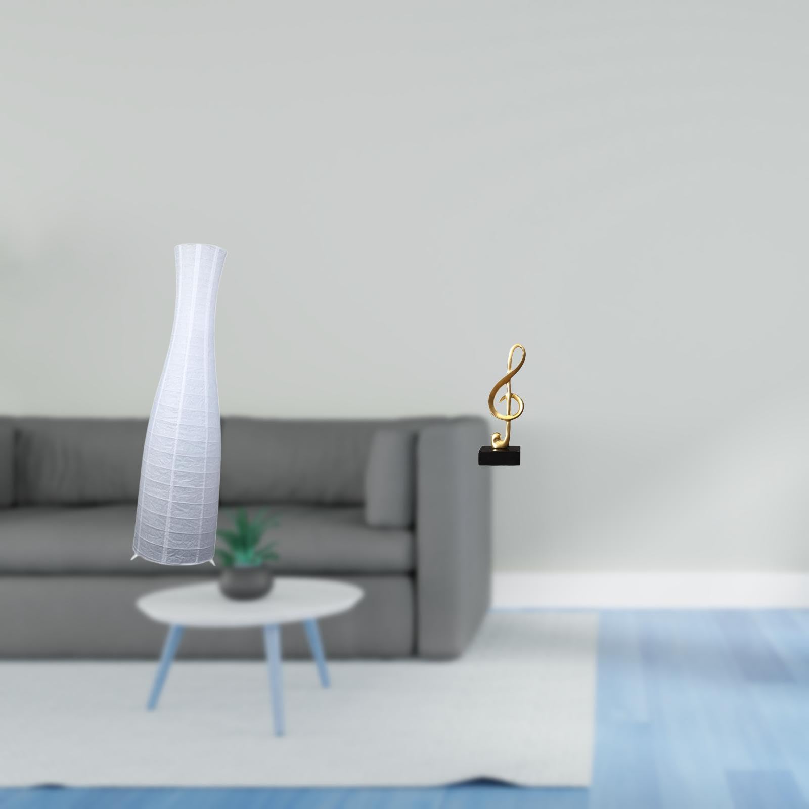 Enakshi®Minimalist Paper Floor Lamp Shade with Music Note Sculpture Creative Resin Tabletop Ornament Protector Cover Hotel Bedroom Living Room Desk|Lamps, Lighting & Ceiling Fans|Lamp Shades-image-10
