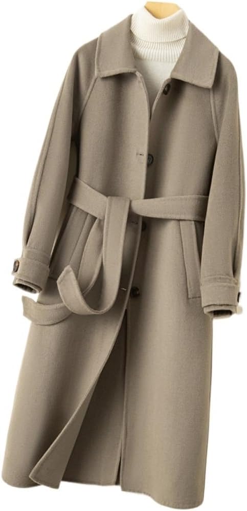 GDDZA ウール両面ウールコート女性ロングウールウールウォームコートファッション外国スタイル多目的ジャケット(B,M)