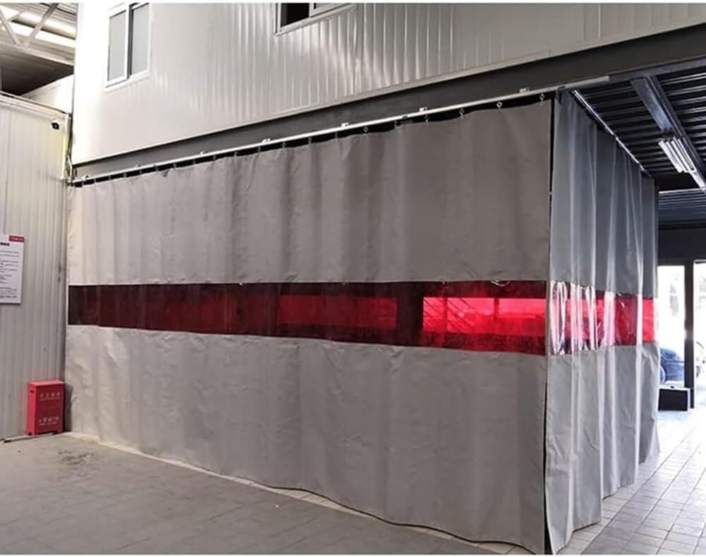 Pantalla de Protección para Soldadura Cortina de Soldadura Industrial, Mantas ignífugas recubiertas de Silicona con Ventana de visualización, for soldadores y cortadores(1x2 m/3.3x6.6 ft)