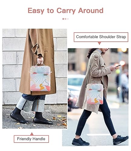 Image of MoKo 9-11 Inch Tablet Sleeve Bag Handle Carrying Case with Shoulder Strap | Fits iPad Pro /Air /A16 11-inch, iPad 10th 10.9, iPad 9 /8 /7th 10.2, iPadAir 5 /4th 10.9 and Tab S8 /S9 11-inch, Tropical Leaf
