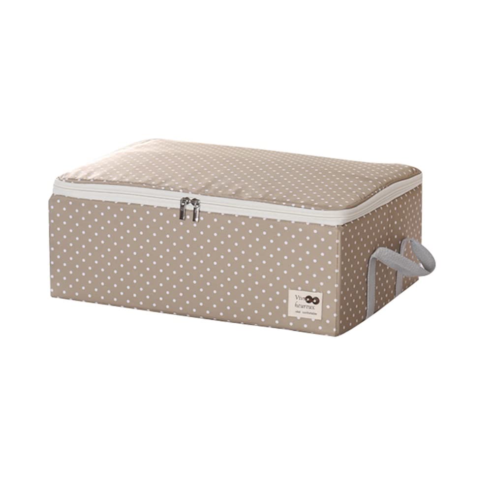 ETRGFTHU Clothes Storage Box Household Folding Organizer Seasonal Storage Book Dust-proof and Moisture-proof Design Strong(Beige)