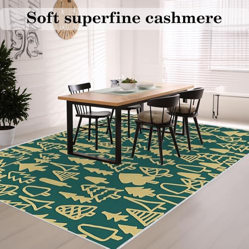 Tapis Noël vert haut de gamme 140x140 cm doux et absorbant - 4