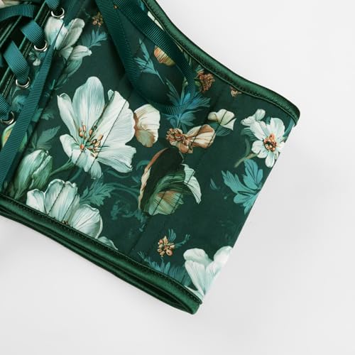 Image of Scarlet Darkness Corset Belt for Women Renaissance Lace up Corset Floral Wide Waist Belts