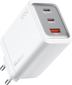 Mcdodo CH-0120 GaN Serie 100W 2C1A Mini GaN Şarj Cihazı (EU Plug – Beyaz)