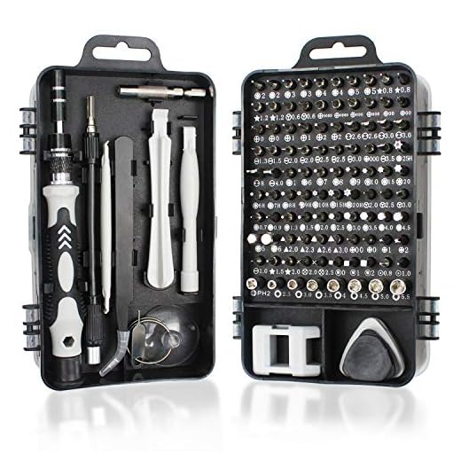 Conjunto de minichaves de fenda de precisão, 115 em 1, ferramentas de reparo profissional com chave magnética para celular, computador, notebook, relógio, PS4 e outros usos diário/profissional
