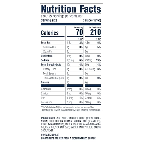 Premium Fresh Stacks Original Saltine Crackers, 48 Multi Snack Packs - image 2