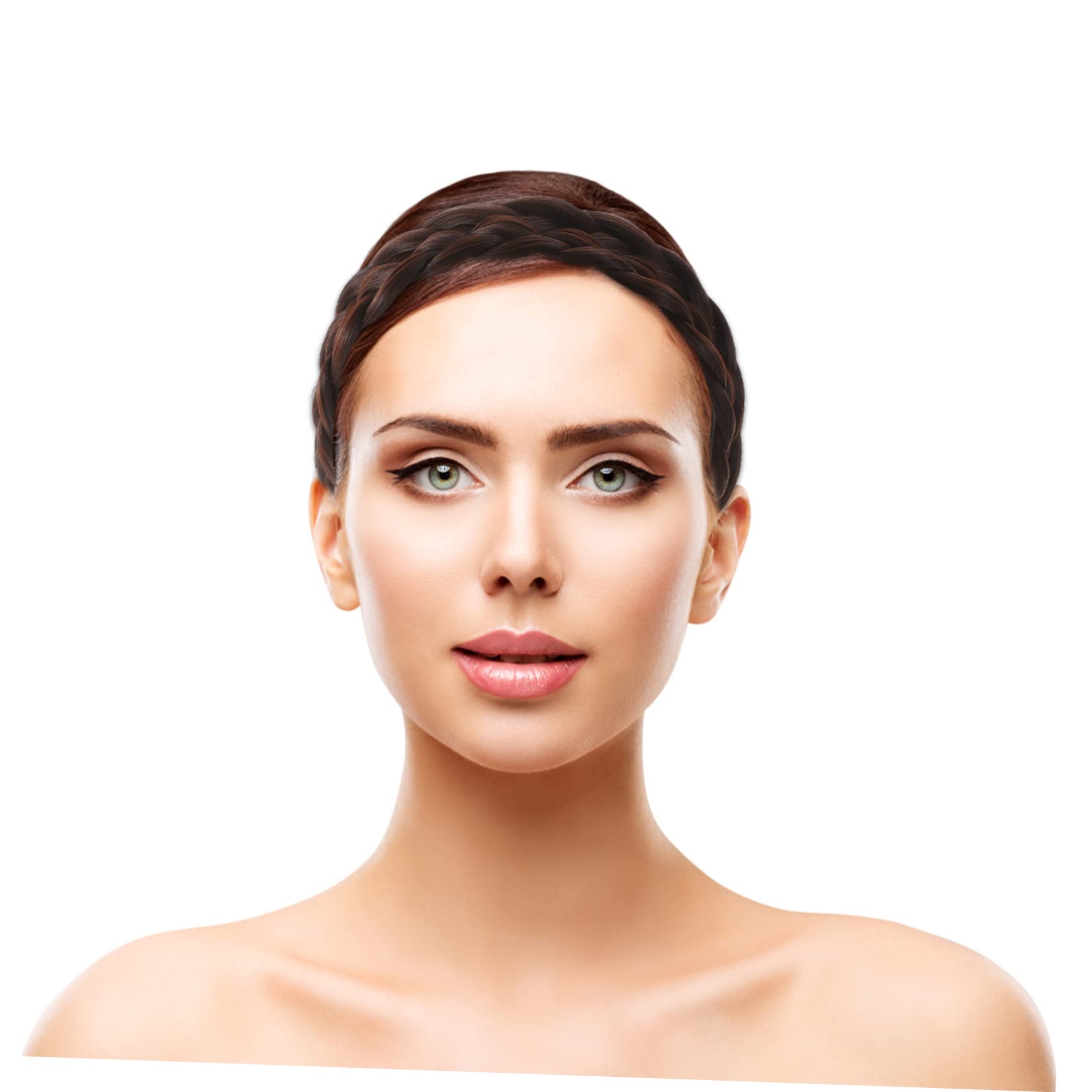 POPETPOP 5pezzi Cerchietto Intrecciato Per Donne Con Design Naturale e Leggero Accessorio Multifunzionale Per Sport Makeup e Uso Quotidiano Parrucca Finta Profondità