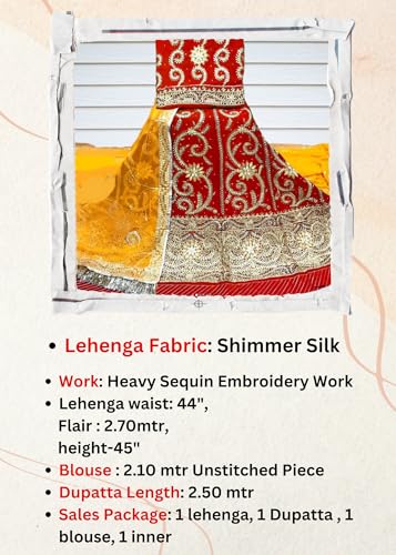 Image of Heavy Embroidery Work Semi Stitched Shimmer Silk Rajputi Poshak For Women Rajasthani Lehenga Choli