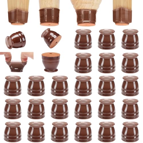 CHUNZEXI 24 Pack Silicone Chair Leg Floor Protectors for Hardwood Floors