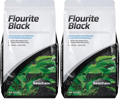 Image of Seachem Flourite Black Clay Gravel - Stable Porous Natural Planted Aquarium Substrate 15.4 lbs (Pack of 2)