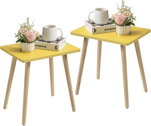 Miniatura 33 de FORAOFUR Mesa auxiliar, pequeña mesa auxiliar decorativa para sala de estar, dormitorio, balcón, oficina, mesita de noche moderna, decoración del