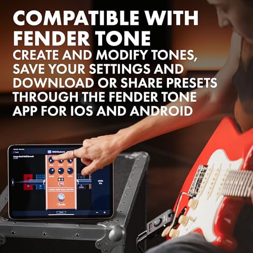 Image of Fender Mustang Micro Plus Headphone Guitar Amplifier, 25 Amp Models, 25 Effects, 100 Presets, Onboard Tuner, Bluetooth, USB Recording, Tone App, with 2-Year Warranty | 25 Amp and 25 Effects, 100 Editable Presets, Onboard Tuner, Bluetooth Streaming, USB-C Recording, Fender Tone App