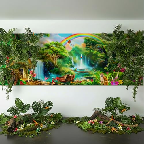 Lounsweer fondo de selva tropical 18 x 6 ft miniatura 4