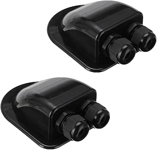 Voarge 2 pasacables de techo, 2 capas, impermeable, ABS, para satélite solar, aire acondicionado, caravana, barco