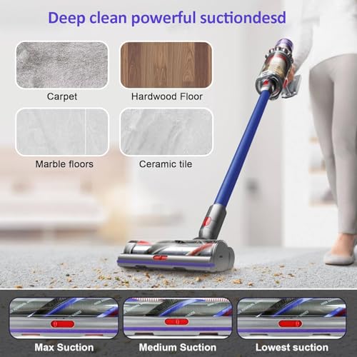 Torque Drive Bodendüse für Dyson V11 V15 V10 V8 V7 Bürste Anti-Tangle Einstellbare Saugkraft Elektrische Bodenbürste für Dyson SV10 SV11 SV12 SV14 SV15 Hartboden und Teppiche Ersatzbürste