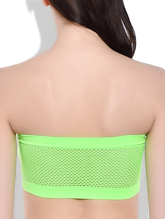 Image of SHINOWHITE Women's Non-Padded, Non-Wired Nylon and Spandex Seamless Tube Bra (Free Size) (Size 28 to 36),MULTIOLOR