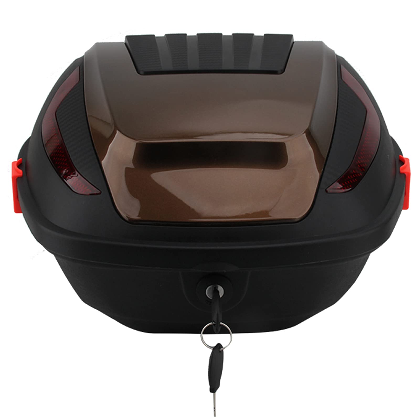Genérico Baúl Universal para Motocicleta de 30 l, Resistente Estuche para Guardar Equipaje de Scooter, portacasco con herrajes de Montaje, Resistente baúl Trasero para Motocicletas y Scooters.