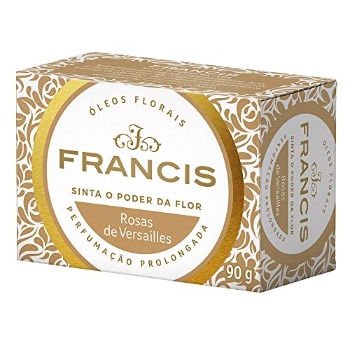 Sabonete em Barra Clássico Rosas de Versailles, Francis, Branco, ...