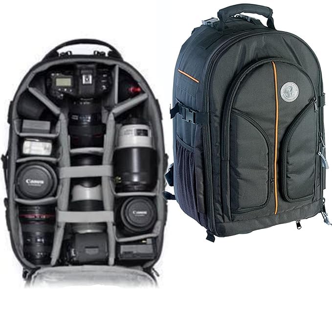 Image of VTS DSLR Camera Backpack Bag Waterproof Shock Proof For Lens Accessories Bag For Camera Camera Bag N001, Black