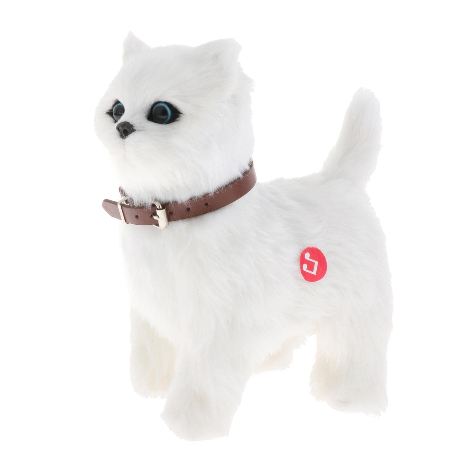 LOOM TREE® Cute Electronic Pet Cat Figures for Xmas Present Birthday Gifts Kids Toys White| Electronic Battery & Wind-Up | Battery Operated | 1990-Now | Animals