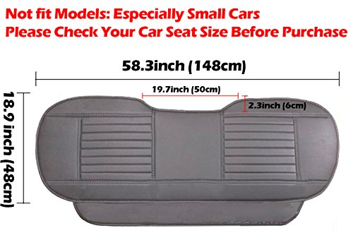 Big Ant Back Seat Cover Breathable Pu Leather Rear Car Seat Cover, Bench Car Seat Protector With Non-Slip Bottom, Back Seat Cover For Cars Compatible With Most Vehicles (Gray, 58.3 X 18.9 Inch) #TOP1