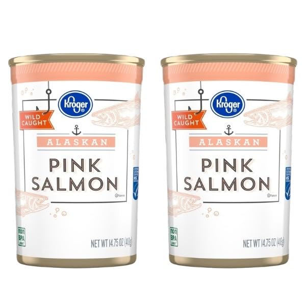 Wild Caught Alaskan Pink Salmon, Canned, 14.75 oz, Pack of 2, Rich in Protein and Omega-3, Ready to Eat