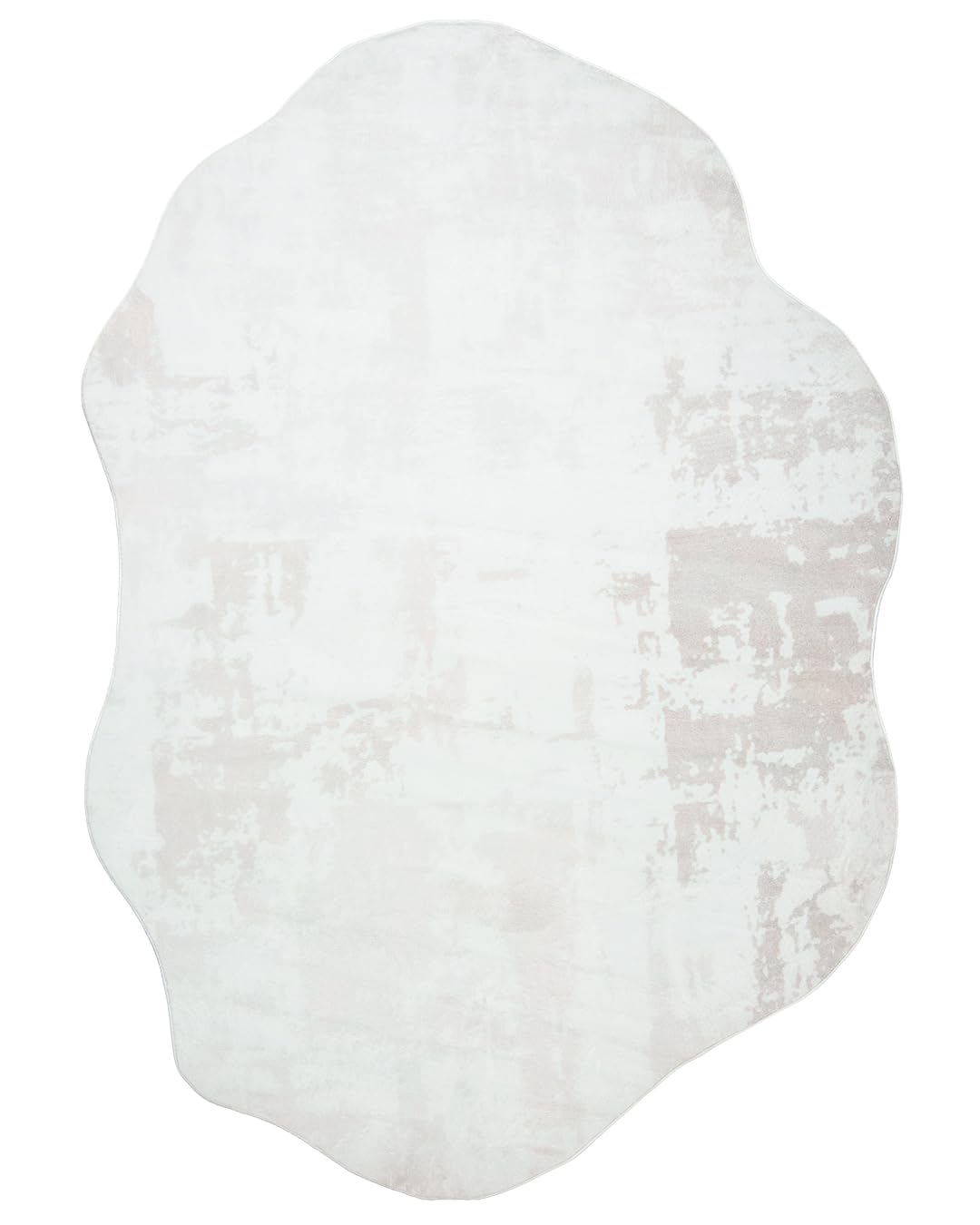 Mazovia Tappeto Soggiorno 160x220cm Beige Bianco Astratto Design Pelo Corto