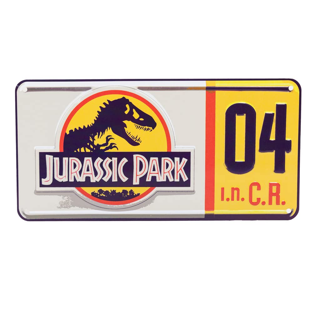Jurassic Park Numberplate Tin Sign