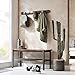 Umbra - Flip Wall-Mounted Coat Rack Rail Hook for Hats, Jackets, Bags and More, Wood, Metal, Black/Walnut