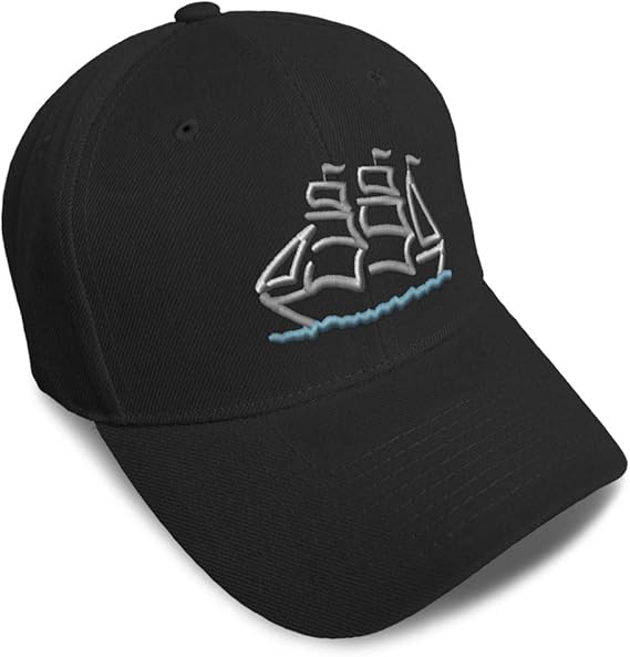 Baseball Cap Sailing Ship Sports Boat Acrylic Hats for Men & Women