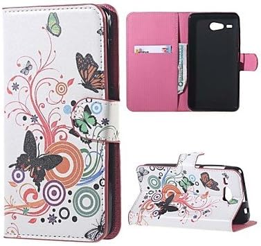 Realistic butterfly Pattern Leather Wallet Flip Stand Case For Acer Liquid Z520 Mobile Phone Cases Covers