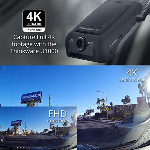 Thinkware U1000 Dash Cam -4K UHD 2160p Front Car Dash Camera with Built-in Wi-Fi & GPS, Super Night Vision & Hardwire… - Image 6