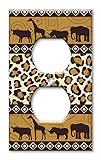 Art Plates Brand Electrical Outlet Cover Wall/Switch Plate - African Theme Animals and Prints