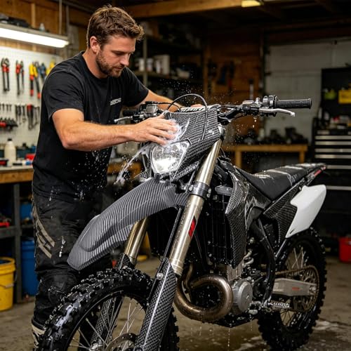 Guardabarros para motocross universal portátil y protector texturizado de carretera 7