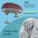 NeoCraft | Upgraded Electric Scalp Massager for Men Women, Handheld Cat Dog Pet Head Massager with 4 Massage Heads, 3 Speeds, Waterproof Massager, head therapy device migraine relax massager for Soothing Muscles Joints (COLOUR MAY VARY) gallery image