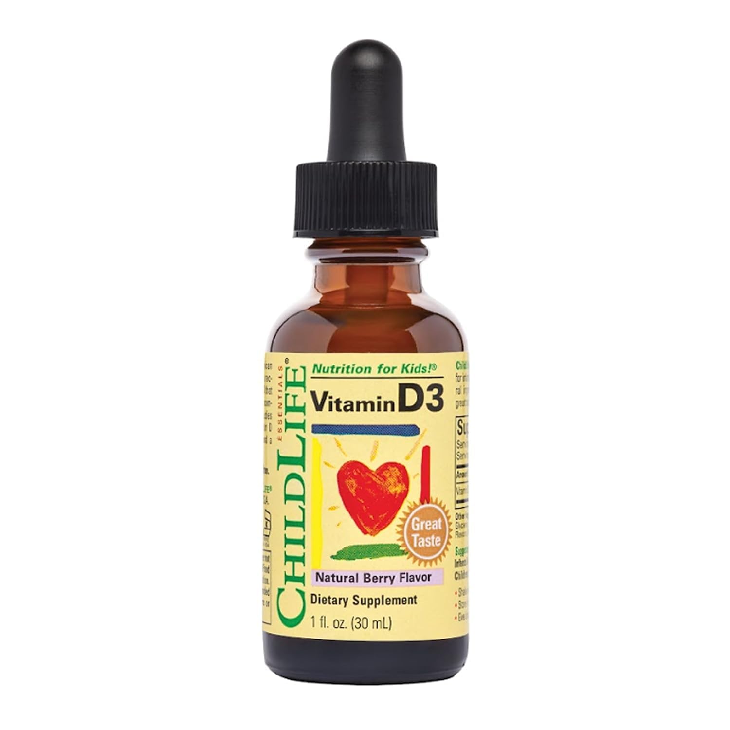 Vitamin D3 Mixed Berry 1 oz [Health and Beauty]