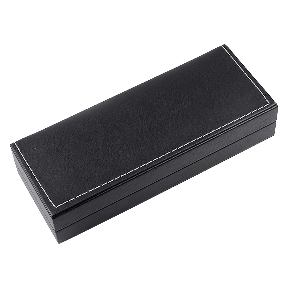 PU Leather Pen Gift Box Empty Pencil Storage Case Single Pen Collection Box Pen Display Container Business Office School Supplies for Men Women Black