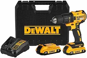 DEWALT Parafusadeira e Furaderia de 1/2 Pol. (13mm) Brushless Motor a Bateria 20V MAX* Ion-Litio com 2 Baterias 2.0Ah e Carregador Bivolt e Maleta DCD7771D2